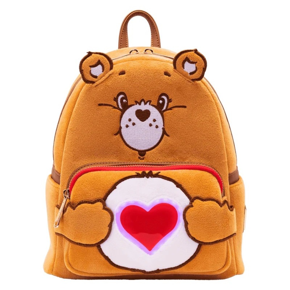 Loungefly Care Bears‎ Tenderheart Bear Plush Cosplay Light Up Glow Mini Backpack